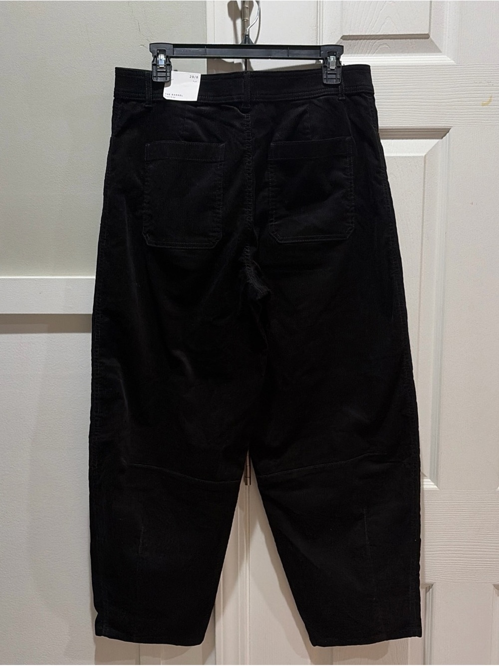 Loft Women's Jeans Size 29 / 8 The Barrel High Rise Black Corduroy NWT - Picture 6 of 9